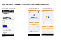 PDF cu capturi de ecran pentru www.ghiseul.ro, vizitat de pe smartphone, versus aplicația pentru mobil
