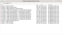 Captură de ecran pentru conținutul arhivei de documente PDF, care reprezintă versiunea de PNRR publicată pe 8 septembrie 2023