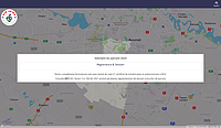Captură de ecran pentru prima pagină a platformei online https://parcari.sector5.ro/map, cu link-uri către Solicitare loc parcare 2024 și Registratură & Sesizări.