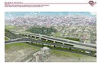 Imagine preluată de pe site-ul Primăriei Sectorului 3 (pagina Proiecte pentru fluidizarea traficului), reprezentând simularea 2D pentru pasajul suprateran de la intersecția Drumul între Tarlale cu bulevardul Theodor Pallady.